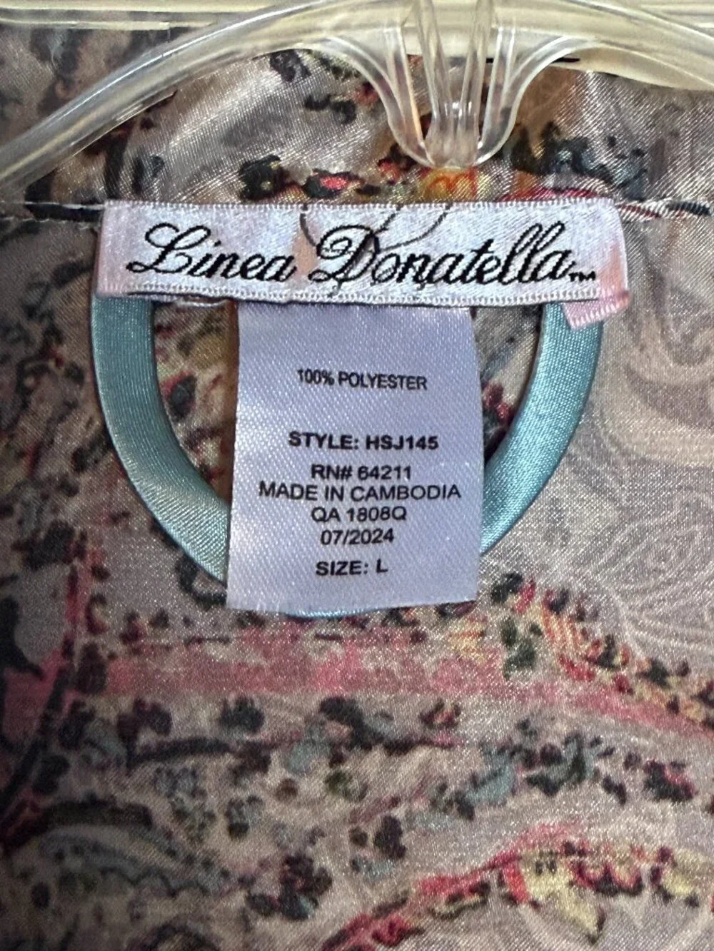 2 Piece Linea Donatella Pajama Set Size L